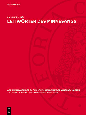cover image of Leitwörter des Minnesangs